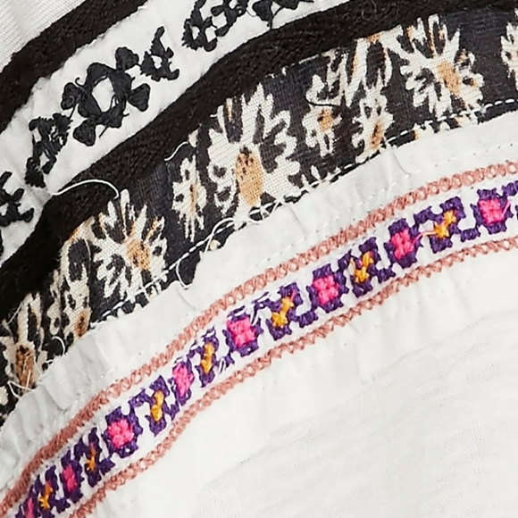 FREE PEOPLE Tripoli High/Low Boho Top Womens Small - Picture 4 of 8